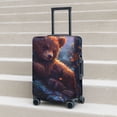 thumbnail image 6 of Hirioo Lazy Stone Bear for Elasticity Suitcase Cover (No luggage Included) Durable Luggage Protector Fits 18-32 Inch Luggage-Small, 6 of 7