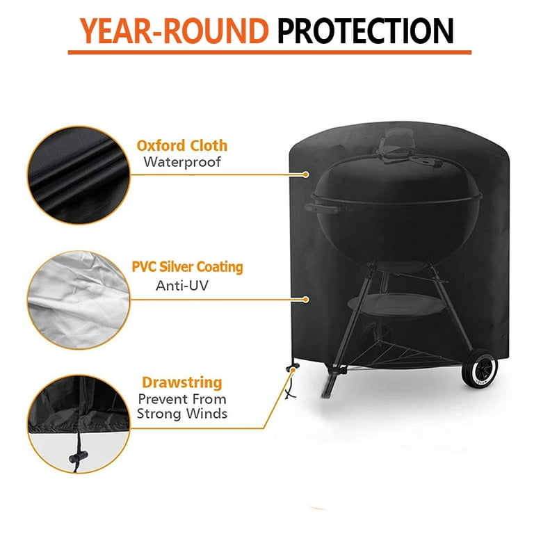 Outdoor Patio Garden Round Fire Pit Cover Waterproof Dustproof Grill BBQ Cover Outdoor Patio Garden Round Fire Pit Cover Waterproof Dustproof Grill BBQ Cover
