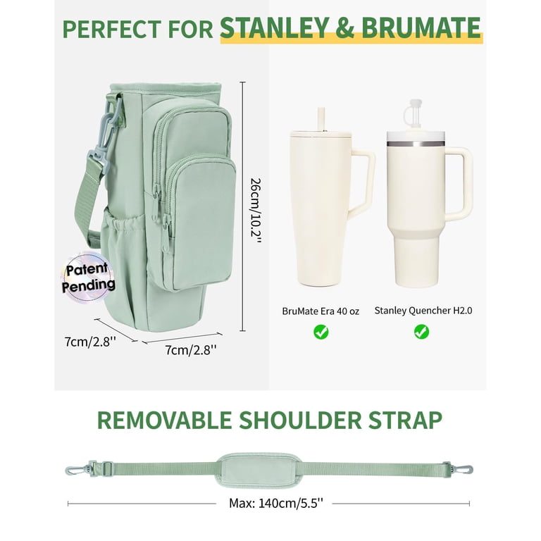 Narwey Insulated Water Bottle Carrier Bag, 40oz Green photo 2