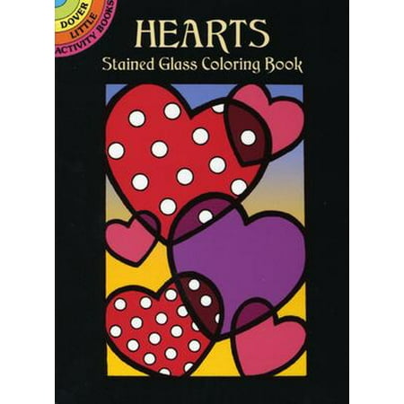 Stained Glass Coloring - Hearts Stained Glass Coloring Book