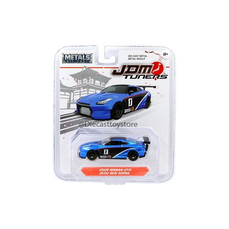 2009 Nissan Cars JADA 1:64 METALS - JDM TUNERS - 2009 NISSAN GT-R (R35) BEN SOPRA BLUE DIECAST TOY CAR 99141-MJ ()