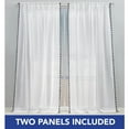 thumbnail image 2 of SoHome Sheer Tassel Trimmed Linen Curtain Panels with Rod Pocket&nbsp;- Great for Kids Play Room and Bedroom - Set of 2, 96 Length, Dark Gray, 2 of 5