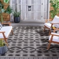 thumbnail image 2 of SAFAVIEH Courtyard April Geometric Indoor/Outdoor Area Rug, Black/Grey, 9' x 12', 2 of 14