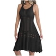 thumbnail image 2 of HOMBOM Beach Cover Up for Women Beach Coverup Hollow Out Casual Ladies Summer Dresses, 2 of 6