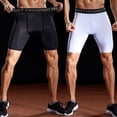thumbnail image 3 of Aosijia 2 Pack Compression Shorts Men Underwear Spandex Sport Shorts Athletic Workout Running Performance Baselayer Shorts Cool Dry Running Tights 5 Inch Pants M, 3 of 14