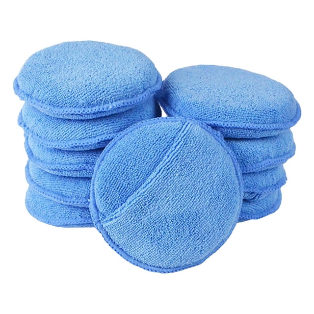 Almohadillas aplicadas de cera de microfibra de 10 piezas con una esponja de pulido de 12.7 cm para depilarse