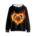 thumbnail image 5 of Xoenoiee Basketball Fire Heart Print Fleece Full Zip Hoodies for Kids Boys Activewear Autumn Winter Long Sleeve Hooded Sweatshirt Lightweight Hooded Jacket Sports Shirt with Pocket, S, 5 of 7