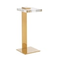thumbnail image 1 of Take Me Home Demarrion Gold Side Table with a shiny brass frame, 1 of 3