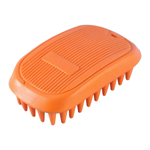 Cepillo de baño masajeador para mascotas, para gatos y perros | Peine de cerdas suaves para depilar | Herramienta multifuncional para bañar, limpiar y masajear | Apto para mascotas de pelo largo y