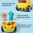 thumbnail image 4 of Coche de juguete QPOU con control remoto con dinosaurio, paquete de 2 unidades para niños mayores de 18 meses, 4 of 7