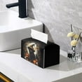 thumbnail image 2 of POLERO Tissue Box Cover Holder Rectangular Tissue Cube Cover PU Leather Facial Organizer for Bathroom, Tabletop, Car, Night Stands, Office, Home, Kitchen -Halloween Black Cat, 2 of 7