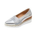 thumbnail image 2 of Women's Casual Pointed Toe Sequin Walking Shoes, Wedge Platform Espadrille Design with Breathable Lining and Cushion Sole, Slip on Sneakers for Daily Wear, 2 of 5