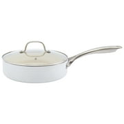 Denmark Tools for Cooks 10 Piece Monaco Nonstick Aluminum Cookware Pots Pans Set, White