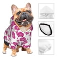 thumbnail image 2 of Bingfone Orchids Flowers Dog Clothes Hoodie, Pet Winter Coat,Puppy Sweatshirts for Small Dogs Boy Girl,Suitable for All Breeds-Large, 2 of 6
