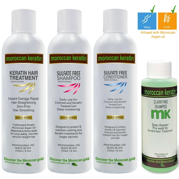 Moroccan Keratin Most Effective Brazilian Keratin Hair Treatment SET 250ml Professional Salon Results at home