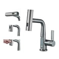 thumbnail image 1 of Temperature Digital Display Basin Faucet for Bathroom Pull Out Waterfall Stream 3 Way Sprayer, 1 of 7