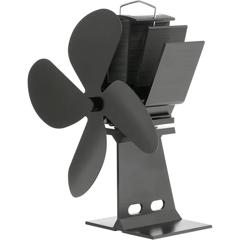 4yourhome Eco Friendly Silent Heat Powered Stove Fan For Wood Log Burners +  Free Stove Thermometer - Walmart.com