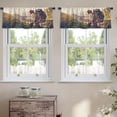thumbnail image 2 of LALILO Kitchen Curtain Valance Man Traveler With Travel Rod Pocket Window Curtain 52"x 18" Set of 2, 2 of 5