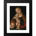 thumbnail image 2 of Lucas Cranach the Younger 17x24 Black Modern Framed Museum Art Print Titled - The Virgin and Child with Infant Saint John the Baptist Sleeping, 2 of 5