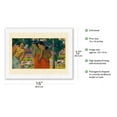 thumbnail image 2 of Three Tahitian Women - From an Original Color Painting by Paul Gauguin c.1896 - Japanese Unryu Rice Paper Art Print (Unframed) 12 x 16 in, 2 of 4