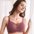 thumbnail image 1 of Sujetador de lactancia de algodón transpirable con hebilla frontal y abertura a rayas para mujer, ropa interior fina de verano para embarazadas, 1 of 1