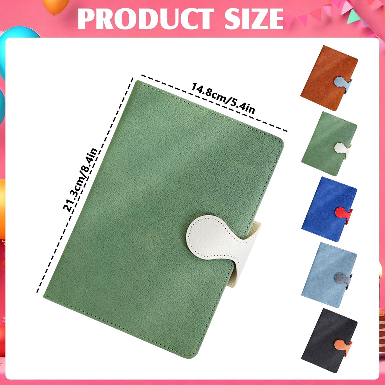Gnwei A5 Hardcover Lined Journal for Women with Buckle Closure – 100 Sheets Leather Journals for Writing, Business, Work, School, Note Taking – 5.4" x 8.4" Diary Notebook