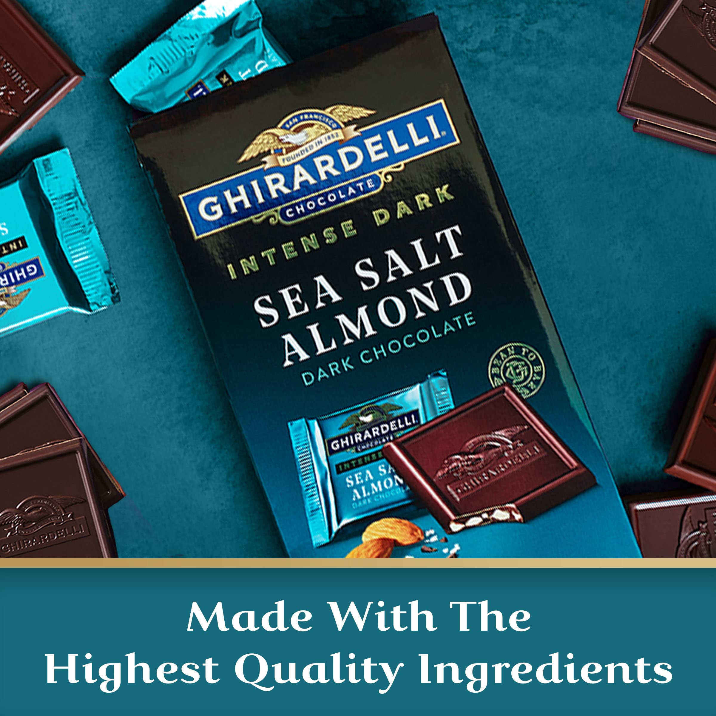 Ghirardelli Chocolate Intense Dark .. .. Squares, Sea Salt .. Intense .. Dark, 24.72 .. Ounce (Pack .. of .. 6)