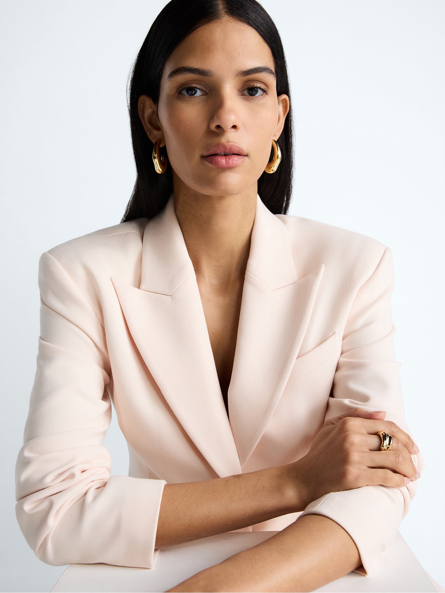 Devil Wears Prada Scoop Collection Women's and Women’s Plus Single Breasted Blazer, Sizes XS-4X