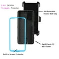 thumbnail image 6 of SOATUTO for Samsung A32 5G Case Full-Body Protective Built-in Screen Protector Kicksand Belt Clip Heavy Duty Dustproof Shockproof Anti-Scratch Armor Cover Samsung Galaxy A32 5G 4G - Blue, 6 of 7