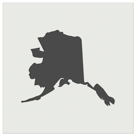 Alaska State Silhouette DIY Cookie Wall Craft Stencil - 5.5 Inch