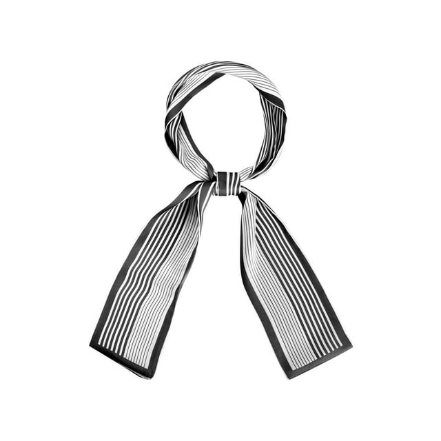 INSPIRE CHIC Foulards Minces pour Femmes à Rayures Bandeau Ruban Noir G