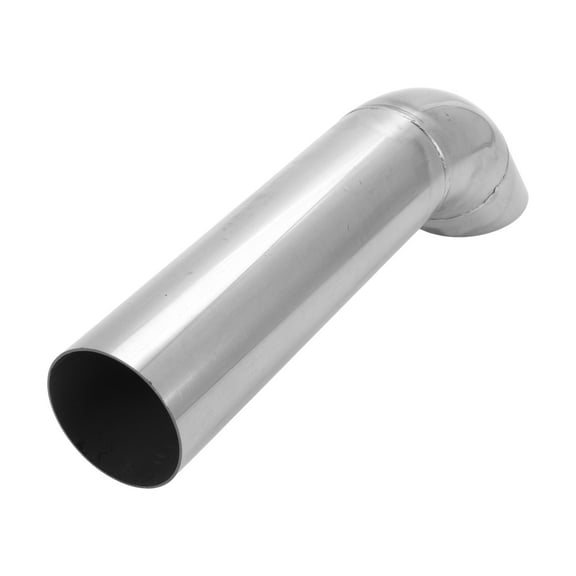 Unique Bargains 2.5" ID Inlet Turn Down Exhaust Tip T304 Stainless Steel Surface Polishing Mandrel Bend Elbow Tube 12" Overall Length Suitalbe for 2.5" OD Tailpipes