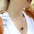 thumbnail image 4 of Leafael Necklaces for Women, Infinity Love Heart Pendant with Emerald Green Birthstone Crystal for May, Jewelry Gifts for Wife, Silver Plated 18 + 2 inch Chain, Graduation Birthday Gift for Wife Mom, 4 of 6