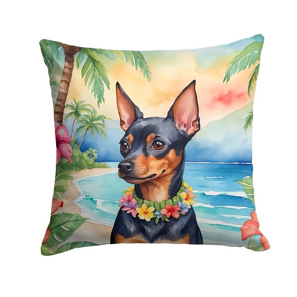 Miniature Pinscher Luau Coussin Décoratif