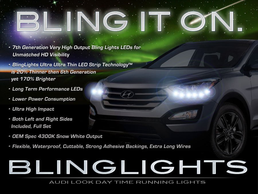 LED 2008 Hyundai SANTA FE Post mount spotlight Passenger side WITH install kit 6 inch -Chrome