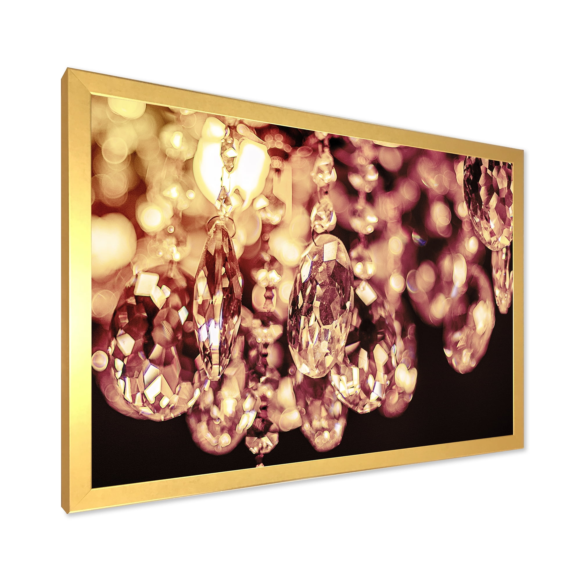 Designart 'Chandelier With Chrystak Hanging' Modern Framed Art Print
