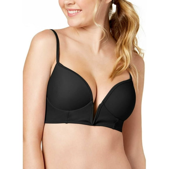 Sundazed Women’s Maya Bra-Sized V-Wire Bikini Top Swimsuit, Black, 36BC