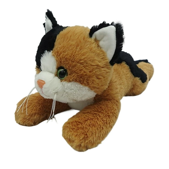 Medium Lying Calico Cat Plush, Brown, 8", Valentine's Day by Way To Celebrate