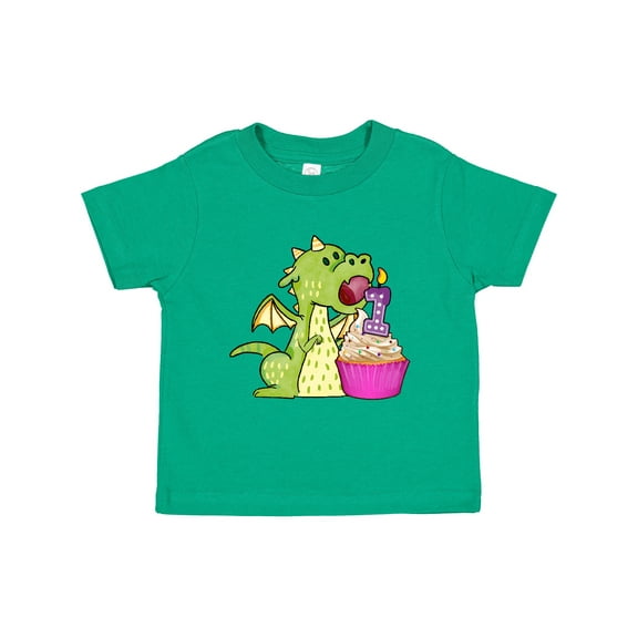 Inktastic Dragon Cupcake 1st Birthday Boys or Girls Baby T-Shirt