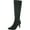 Black Leather, variant on Womens DEIDRA Leather Zip up Knee-High Boots