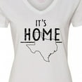 thumbnail image 4 of Inktastic Its Home- State of Texas Outline Distressed Text Women's V-Neck T-Shirt, 4 of 5