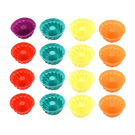 

16pcs Silicone Mold Handmade Chocolate Cake Jelly Pudding Fondant Mold for Home Store (Random Color)