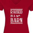 thumbnail image 4 of Inktastic RAISED in a BARN in White Women's V-Neck T-Shirt, 4 of 5
