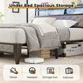 thumbnail image 4 of Meteorleg Full Size Bed Frame with Storage Headboard & Charging Station,Platform Metal Bed Frame with RGB Lights,Grey, 4 of 10