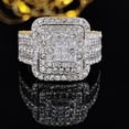 thumbnail image 6 of Silver Promise Rings Set Elegant Fashion Jewelry Lightweight Comfortable Wear 2PCS, 6 of 6