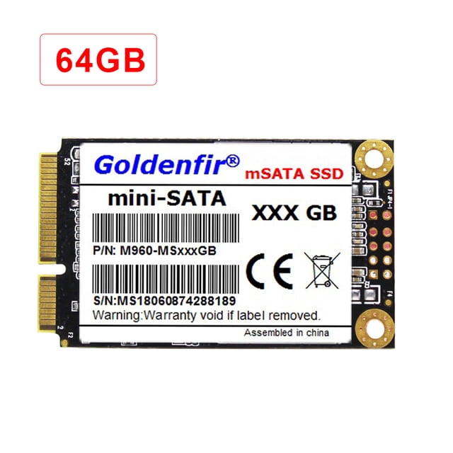 Goldenfir Msata 1.8 pulgadas SSD Disco duro interno de estado sólido SSD Msata para computadora portátil PC, 64GB Speravity EL2779-03B