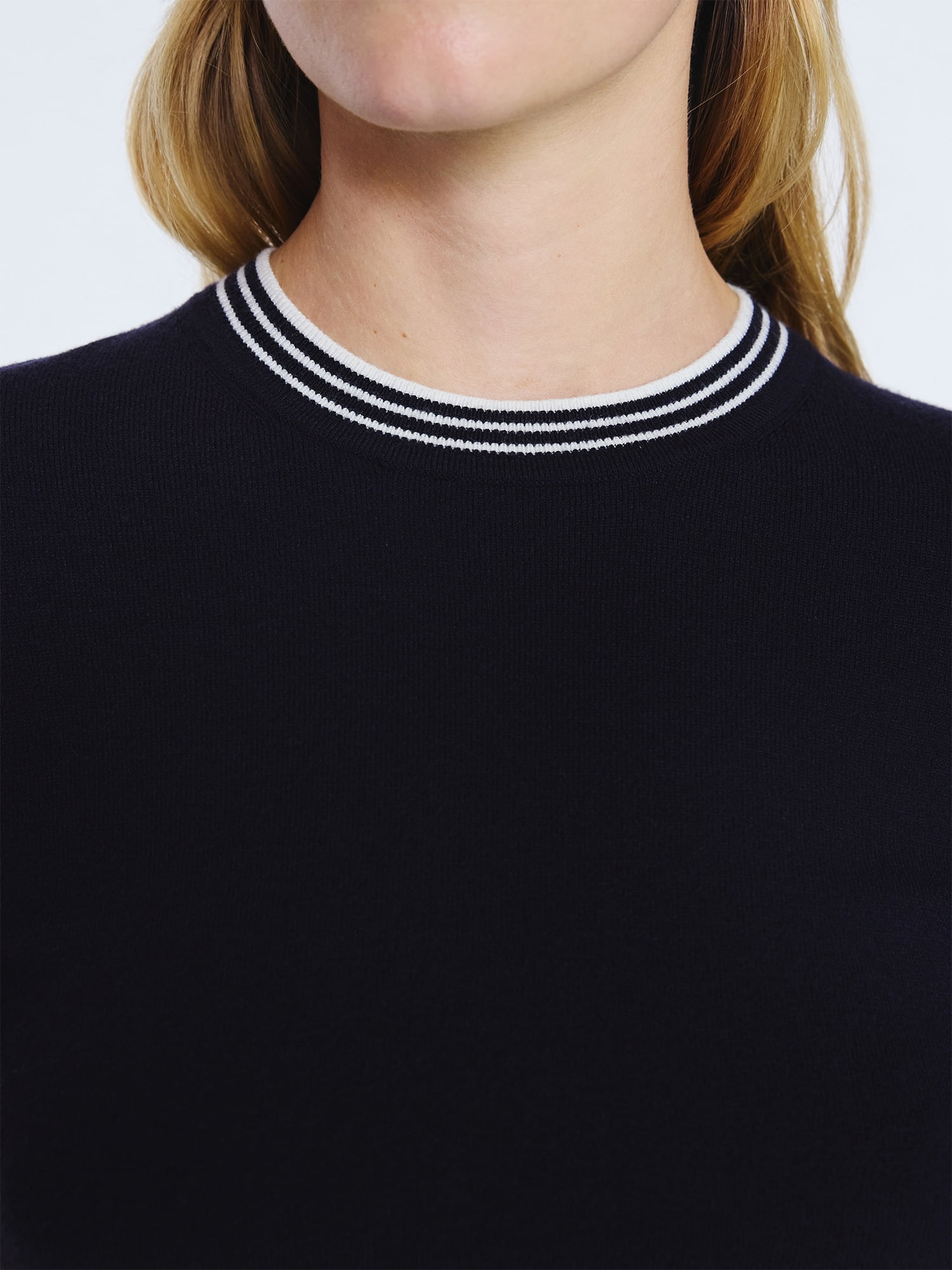 Free Assembly Women's and Women's Plus Cozy Yarn Shrunken Sweater Tee with Short Sleeves, Solid & Print, Lightweight, Sizes XS-4X