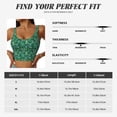 thumbnail image 5 of Goofa Monstera Leaves Printed Sports Bras for Women, High Impact Running Bra Workout Crop Tank Tops Longline Sports Bra Push up-, 5 of 9