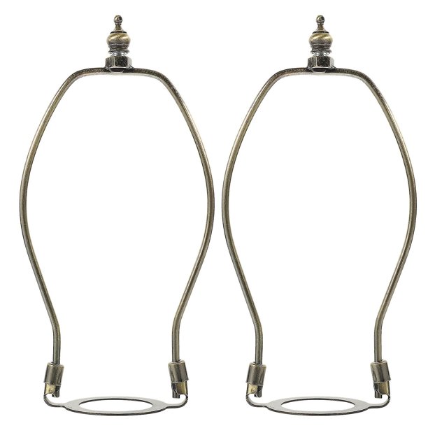2 piezas de soporte para pantalla de lámpara de pie, soporte de arpa, soporte de aleación de cuerno, piezas de pantallas de lámparas E27