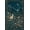 Blue, Pattern 2, variant on ODIKA 8'x10' Washable Area Rug Non-Shedding, Easy Care, Teal Gold Enchanted Forest and Floral Design Elegant Nighttime Scenery with Starry Sky for King Size Bedroom Under Bed, Master Suite
